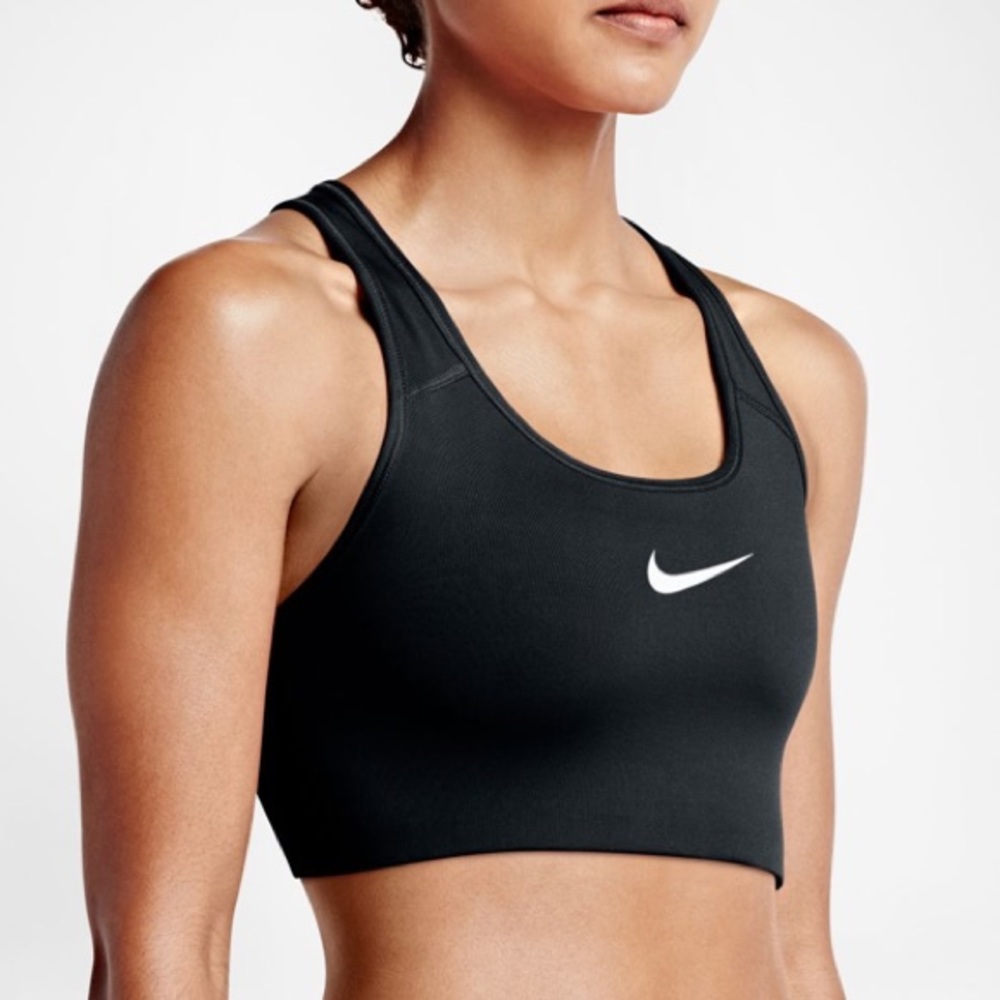 NWT Nike Swoosh Dri-Fit Sports Bra Black XS - Picture 8 of 9